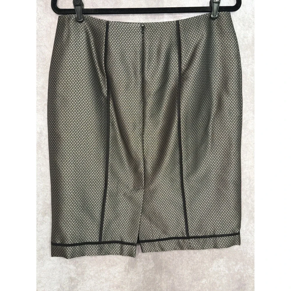 Vintage Doncaster Collection Women's Size 10 Metallic Gold Pencil Skirt Textured